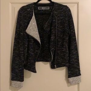 Black and white crop jacket